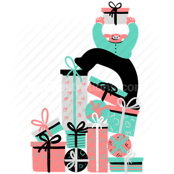 package, gift, present, box, logistic, item, product, animal