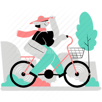 commute, bike, bicycle, transport, animal, vehicle