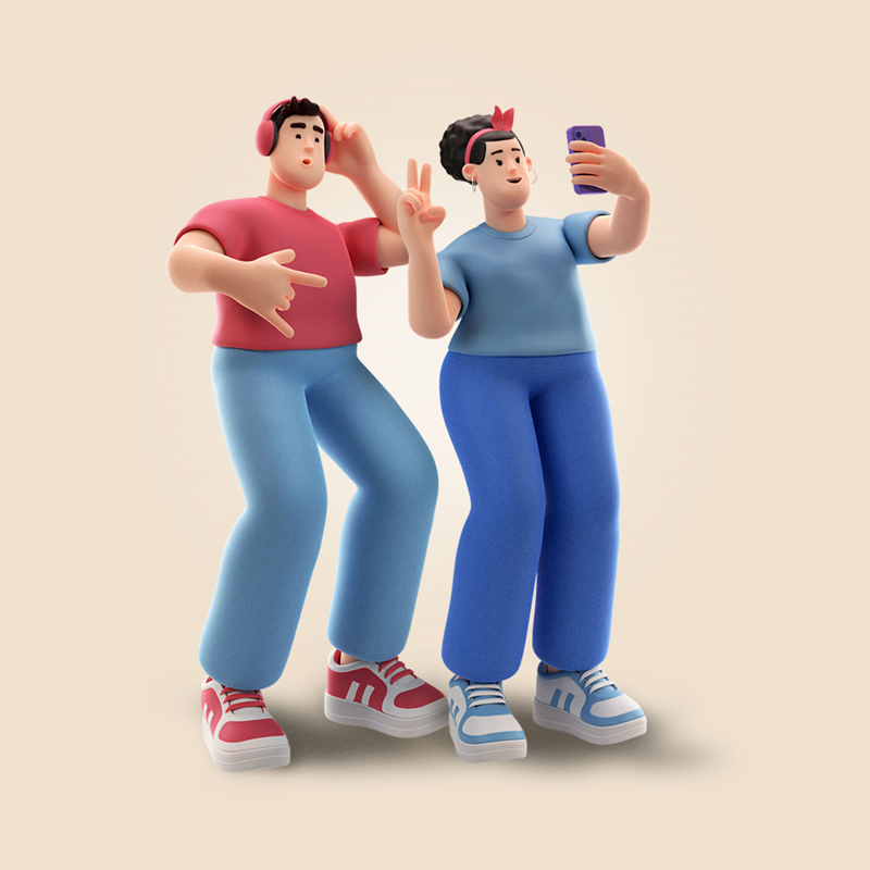 3D Character illustrations