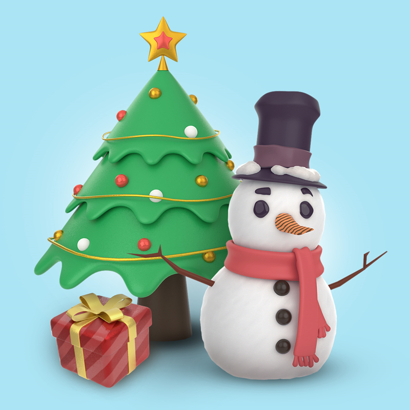 3D Christmas illustrations thumbnail