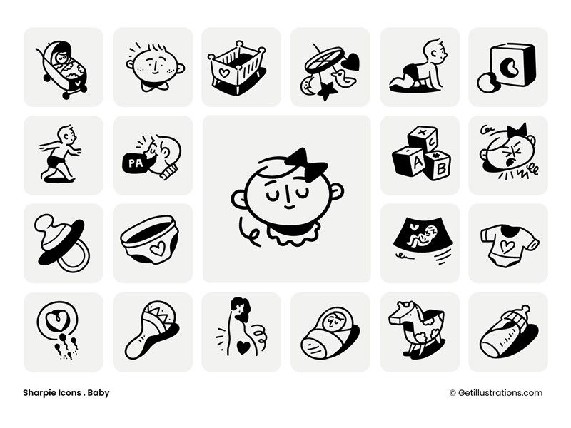Sharpie Baby Icons pack showcase image