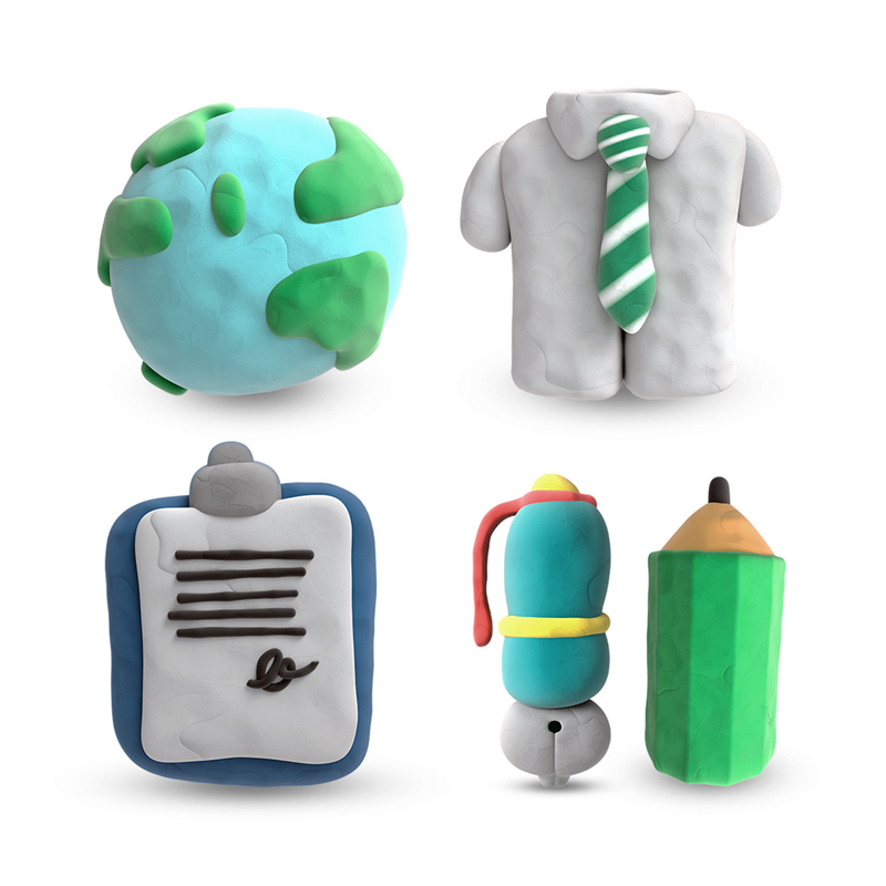 Clay 3D Business Icons pack hero image