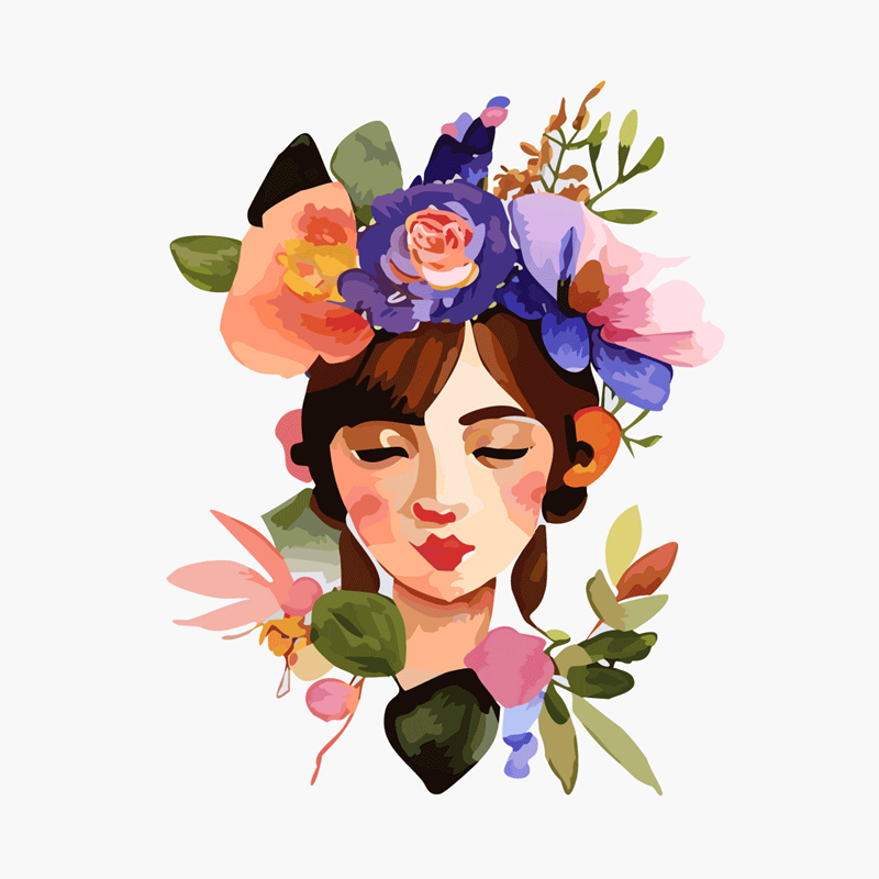 Floral Goddess illustrations