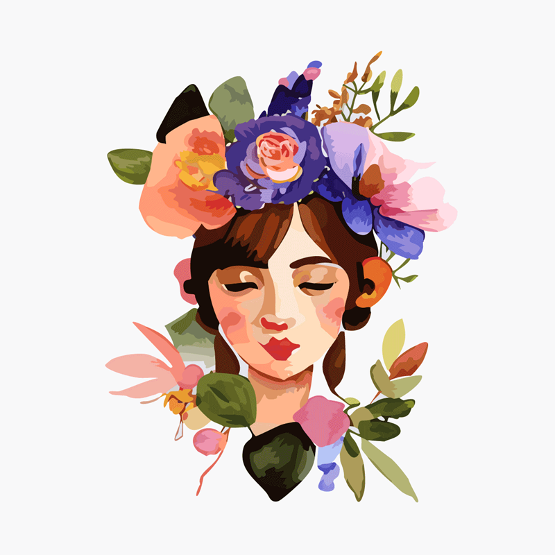 Floral Goddess illustrations thumbnail