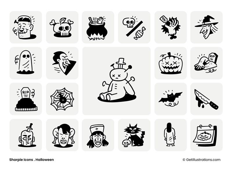 Sharpie Halloween Icons pack showcase image