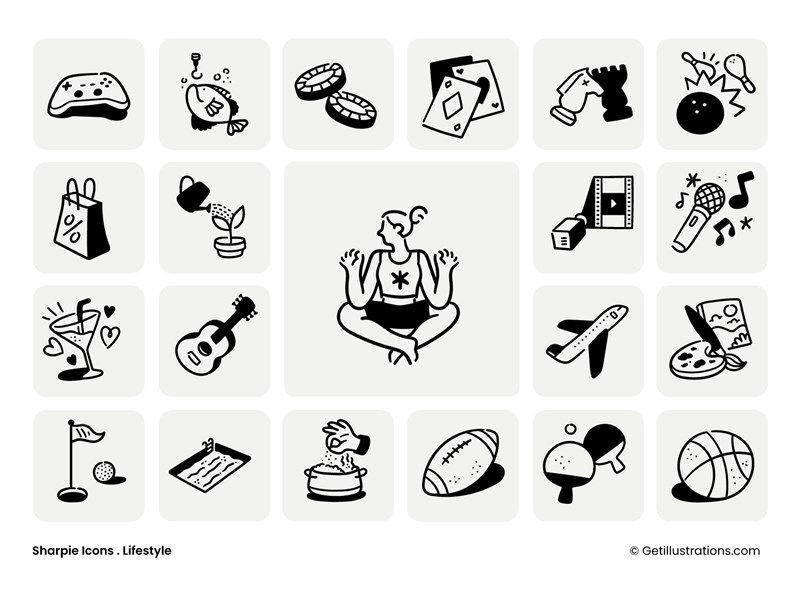 Sharpie Lifestyle Icons pack showcase image