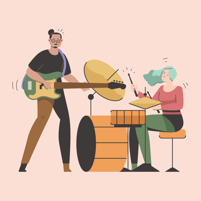 Music illustrations image