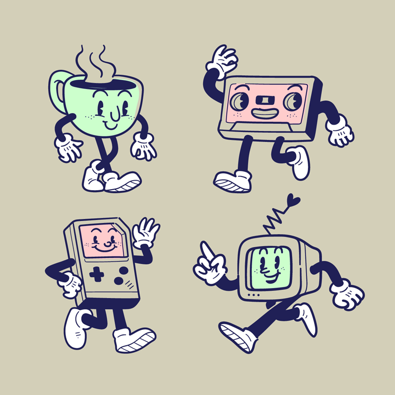 Retro Mascot Illustrations image