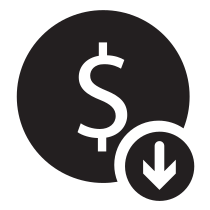 Financial Loss Decrease Icon