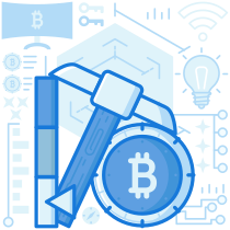 bitcoin, cryptocurrency, mining, decrease, finance, blockchain, digital currency, price drop, crypto market, financial loss, virtual money preview thumbnail from UI UX Illustrations illustration pack