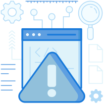 alert, warning, danger, notification, website, webpage, browser, coding, programming, developer, bug, syntax preview thumbnail from UI UX Illustrations illustration pack