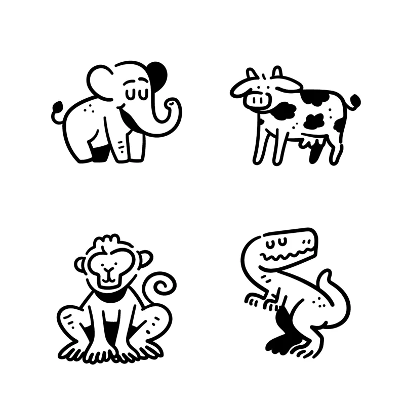 Sharpie Animal icons illustration pack thumbnail